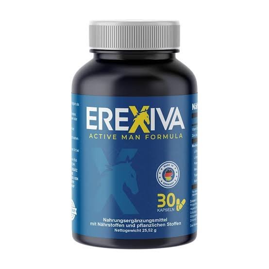 Frasco de Erexiva, la alternativa natural y segura a los preparados químicos.
